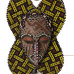Panel- Beads, Cauris, Plant fibre, Wood - Ngaady A Waash Bushoong - Kuba - Congo