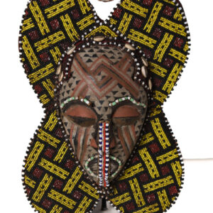 Panel- Beads, Cauris, Plant fibre, Wood - Ngaady A Waash Bushoong - Kuba - Congo