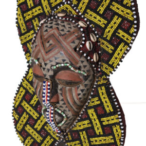 Panel- Beads, Cauris, Plant fibre, Wood - Ngaady A Waash Bushoong - Kuba - Congo