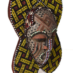 Panel- Beads, Cauris, Plant fibre, Wood - Ngaady A Waash Bushoong - Kuba - Congo