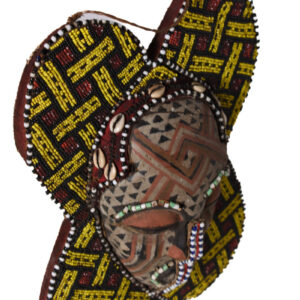 Panel- Beads, Cauris, Plant fibre, Wood - Ngaady A Waash Bushoong - Kuba - Congo