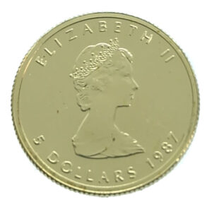 Canada 5 Dollars 1987 1/10 Oz. - Maple Leaf - Elizabeth II