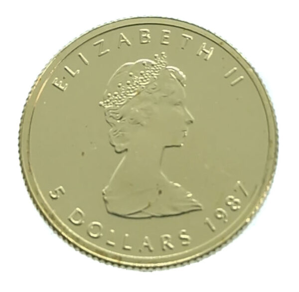 Canada 5 Dollars 1987 1/10 Oz. - Maple Leaf - Elizabeth II