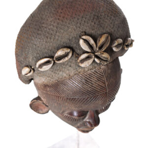 Mask - Terracotta,Textile - Mwana Pwo - Chokwe - DR Congo