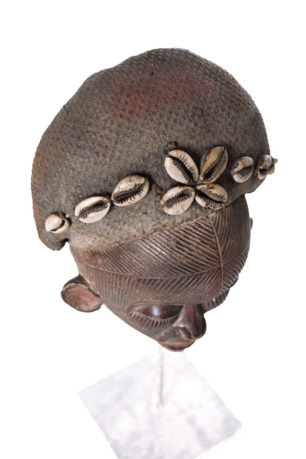 Mask - Terracotta,Textile - Mwana Pwo - Chokwe - DR Congo