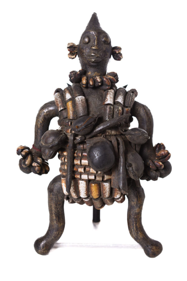 Fertility Doll - Bronze, Beads, Wood - Namji