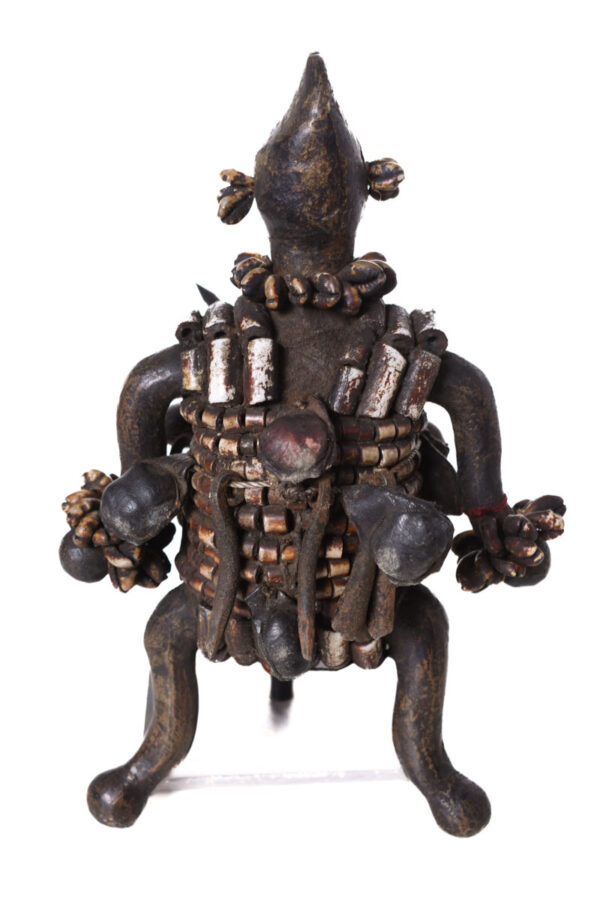 Fertility Doll - Bronze, Beads, Wood - Namji