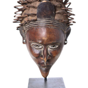 Mask - Glass, Nail, Wood - Kongo - Congo