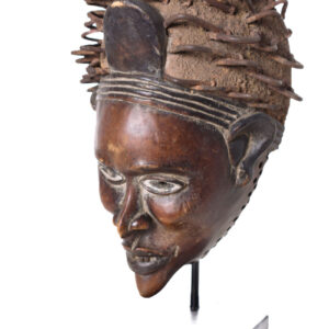 Mask - Glass, Nail, Wood - Kongo - Congo