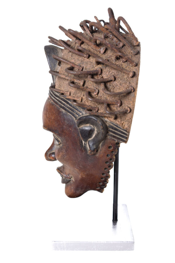 Mask - Glass, Nail, Wood - Kongo - Congo