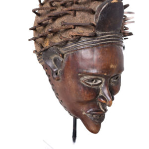 Mask - Glass, Nail, Wood - Kongo - Congo