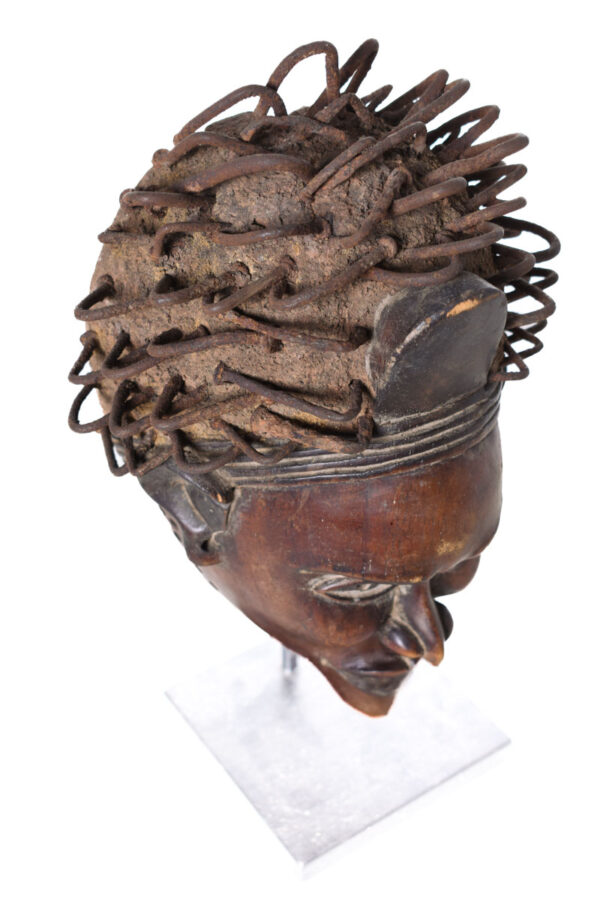 Mask - Glass, Nail, Wood - Kongo - Congo
