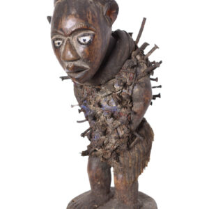 Figure - Wood, nails, glass - Nkisi - Yombe - Congo