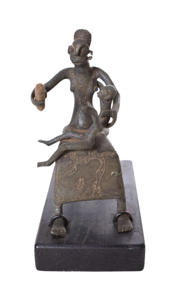 Maternity figure - Goldweight - Bronze - Ashanti - Ghana