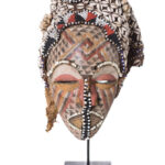 Mask - Beads, Cauris, Plant fibre, Wood - Ngaady A Waash Bushoong - Kuba - Congo