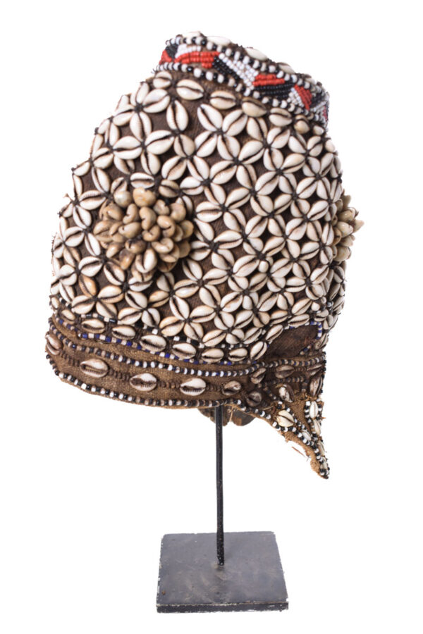 Mask - Beads, Cauris, Plant fibre, Wood - Ngaady A Waash Bushoong - Kuba - Congo