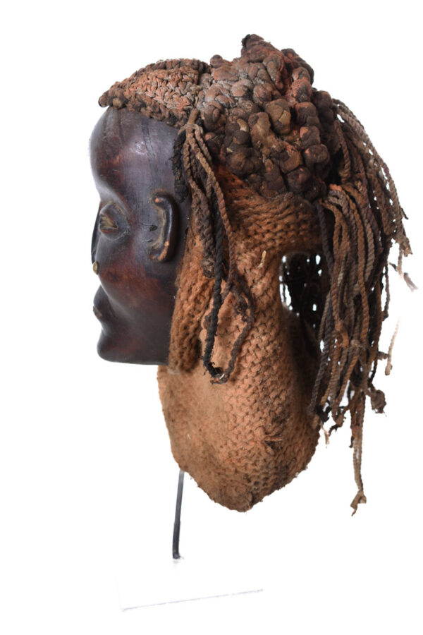 Mask - Wood, Rope - Lwena - Angola