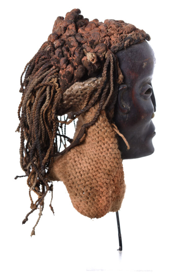 Mask - Wood, Rope - Lwena - Angola