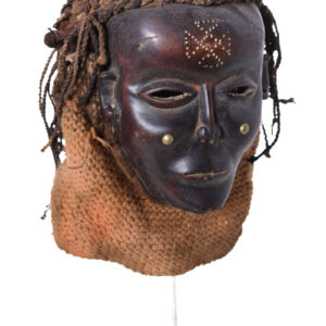 Mask - Wood, Rope - Lwena - Angola