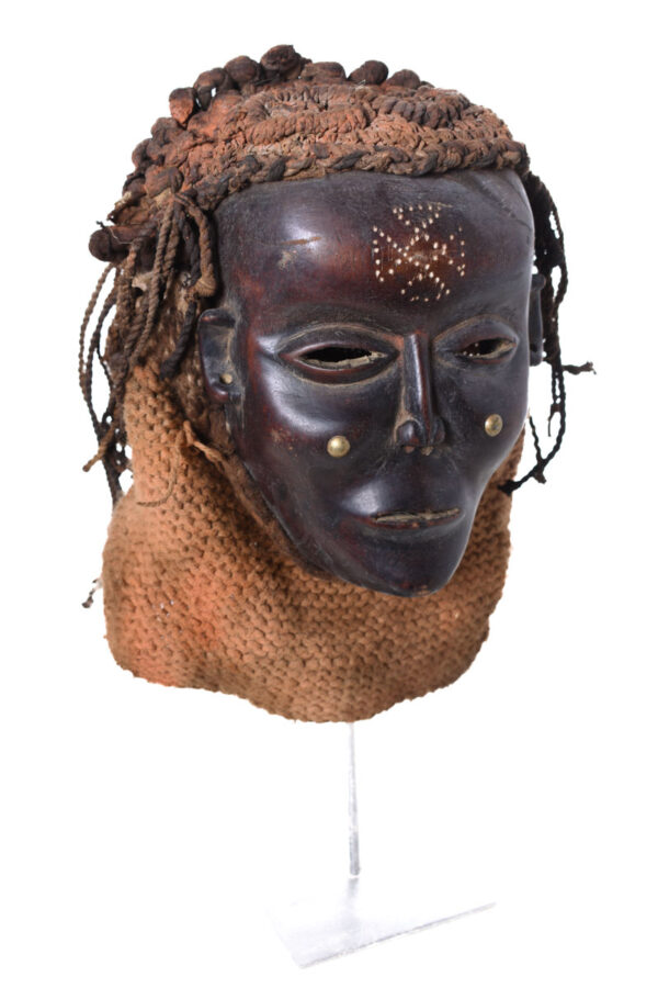 Mask - Wood, Rope - Lwena - Angola