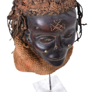 Mask - Wood, Rope - Lwena - Angola