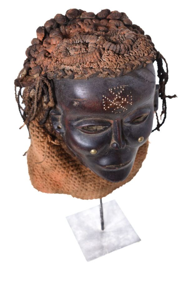 Mask - Wood, Rope - Lwena - Angola