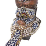 Royal Mask - Beads, Cauri, Wood - Bwoom - Kuba - DR Congo