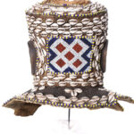 Royal Mask - Beads, Cauri, Wood - Bwoom - Kuba - DR Congo