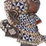 Royal Mask - Beads, Cauri, Wood - Bwoom - Kuba - DR Congo