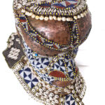 Royal Mask - Beads, Cauri, Wood - Bwoom - Kuba - DR Congo