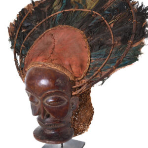 Chihongo Mask - Raphia, Wood - Chokwe - DR Congo