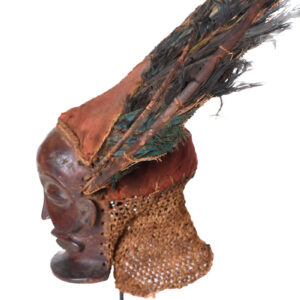 Chihongo Mask - Raphia, Wood - Chokwe - DR Congo