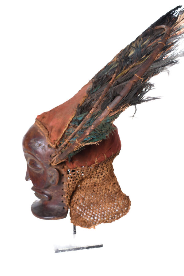 Chihongo Mask - Raphia, Wood - Chokwe - DR Congo