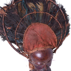 Chihongo Mask - Raphia, Wood - Chokwe - DR Congo