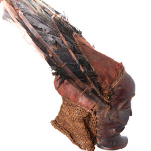 Chihongo Mask - Raphia, Wood - Chokwe - DR Congo