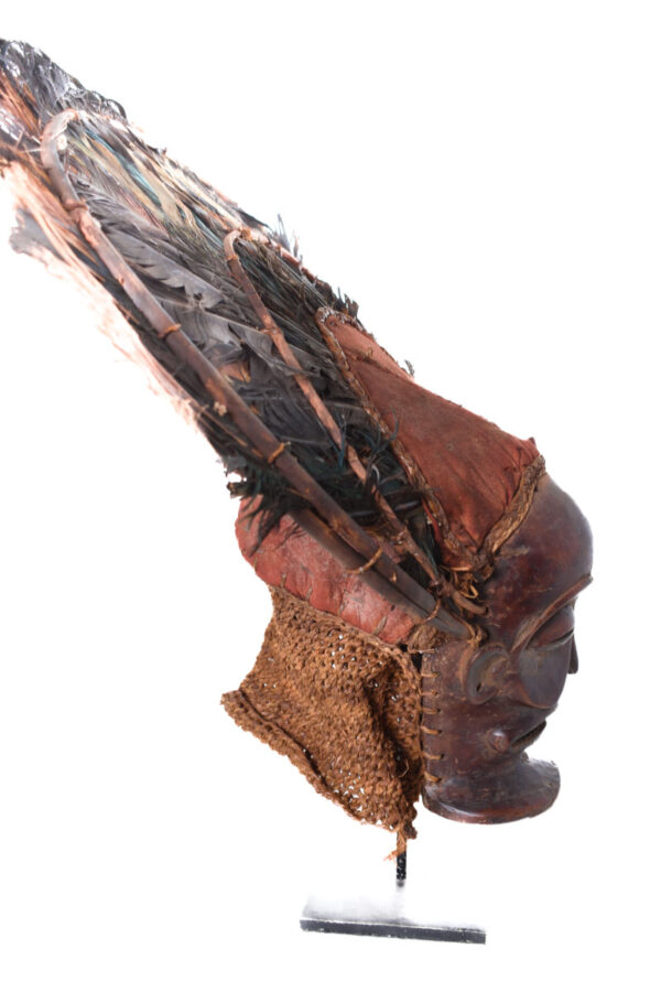 Chihongo Mask - Raphia, Wood - Chokwe - DR Congo