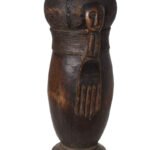 Ancient Drum - Wood, Leather - Kuba - DR Congo - Karl Ferdinand Schädler Certificate