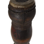 Ancient Drum - Wood, Leather - Kuba - DR Congo - Karl Ferdinand Schädler Certificate