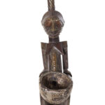 Pipe Figure - Wood, Copper - Songye - Congo
