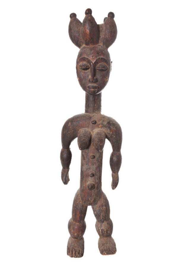 Ancestor figure - Wood - Attye- Ivory Coast / Lagoon Region