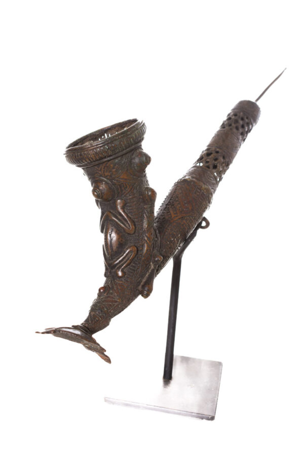 Ceremonial Pipe - Bronze- Bamun - Cameroon