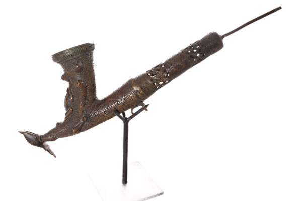 Ceremonial Pipe - Bronze- Bamun - Cameroon