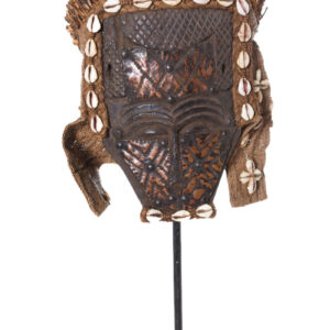 Lele Mask - Beads, Copper, Plant fibre, Wood - KUBA - Congo