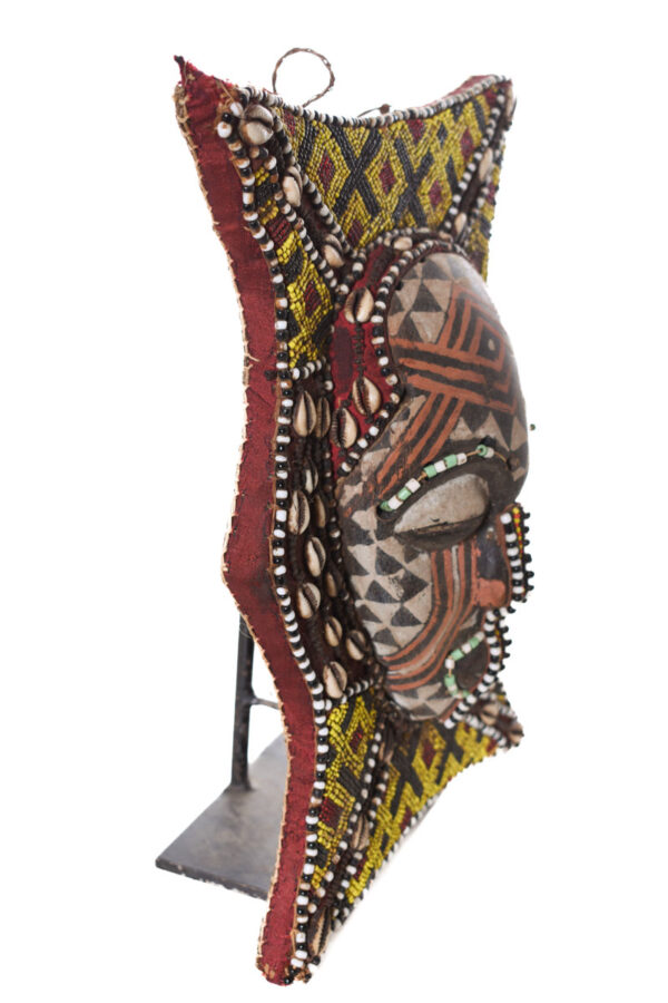 Panel- Beads, Cauris, Plant fibre, Wood - Ngaady A Waash Bushoong - Kuba - Congo