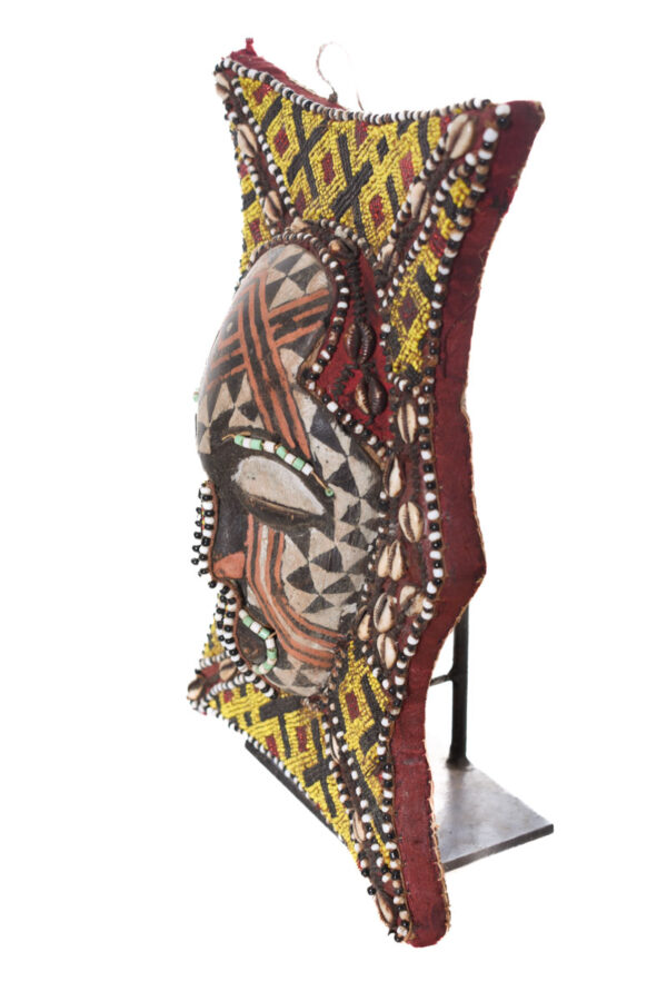 Panel- Beads, Cauris, Plant fibre, Wood - Ngaady A Waash Bushoong - Kuba - Congo