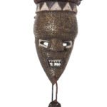 Initiation mask - Copper, Plant fibre, Wood - Salampasu - Congo