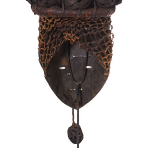 Initiation mask - Copper, Plant fibre, Wood - Salampasu - Congo