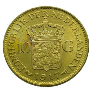 Nederland 10 Gulden 1917 Wilhelmina