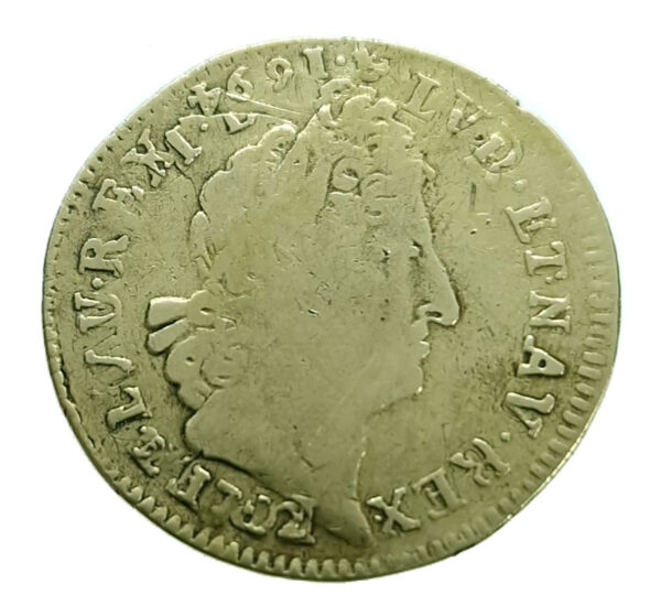 France Louis d`or with 8 Ls 1702-M Struck over Louis 1694 - Louis XIV