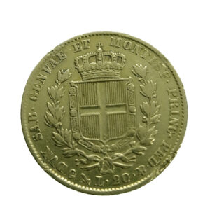 Italy, Sardinia 20 Lire 1838 Carlo Alberto